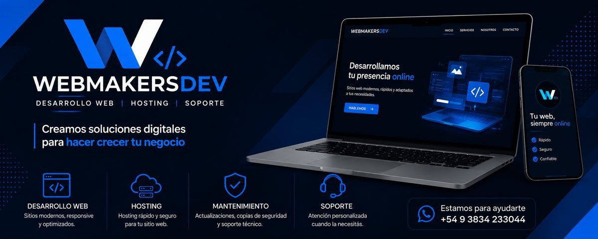 WebMakersDev: desarrollo web, hosting y soporte en Catamarca, Argentina